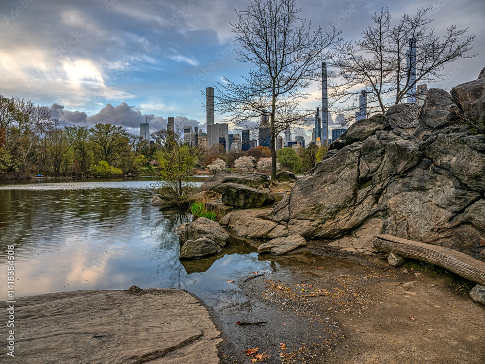 Central Park, New York City at the lake