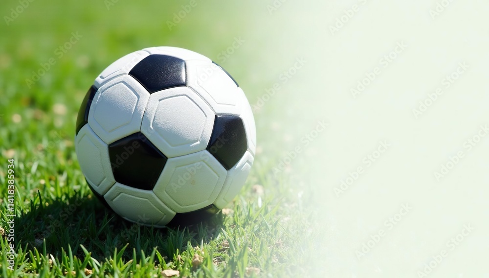 Obraz premium Overhead shot of single white football, stark background , one, studio