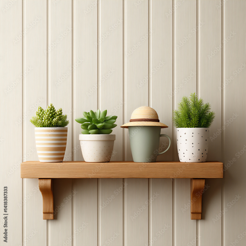 Fototapeta premium hatted cute succulents cute wallpaper