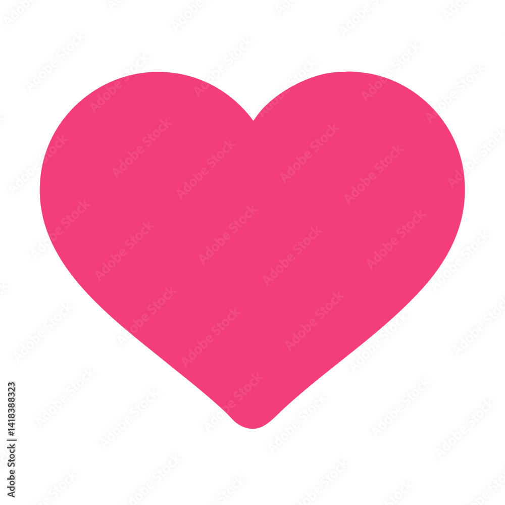 Vibrant Pink Heart Shape Symbolizing Love and Affection in a Playful Design Vibrant Pink Heart Shape Symbolizing Love and Affection in a Playful Design