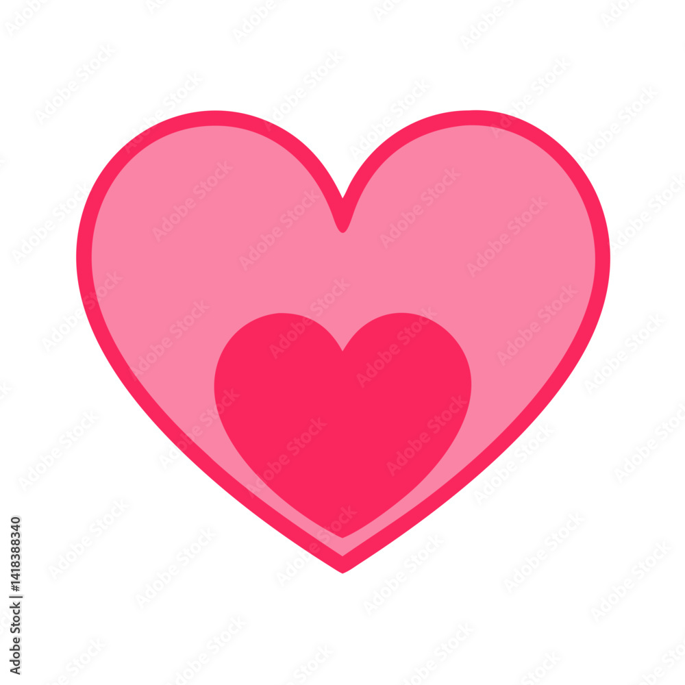 Vibrant Pink Heart Shape Symbolizing Love and Affection in a Playful Design Vibrant Pink Heart Shape Symbolizing Love and Affection in a Playful Design