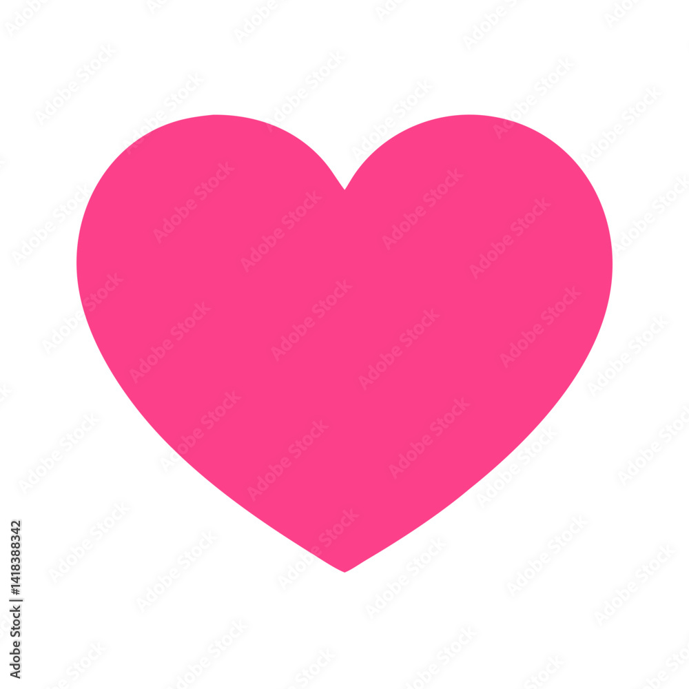Vibrant Pink Heart Shape Symbolizing Love and Affection in a Playful Design Vibrant Pink Heart Shape Symbolizing Love and Affection in a Playful Design