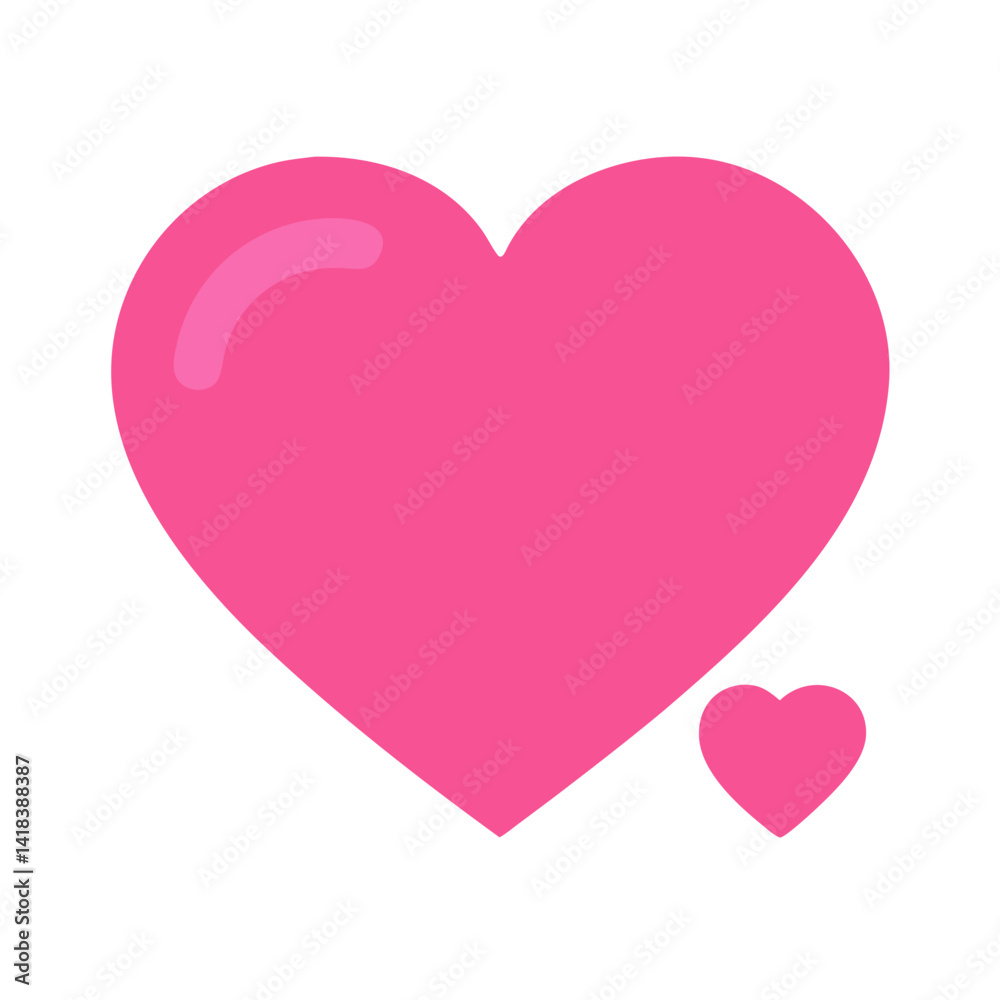 Vibrant Pink Heart Shape Symbolizing Love and Affection in a Playful Design Vibrant Pink Heart Shape Symbolizing Love and Affection in a Playful Design