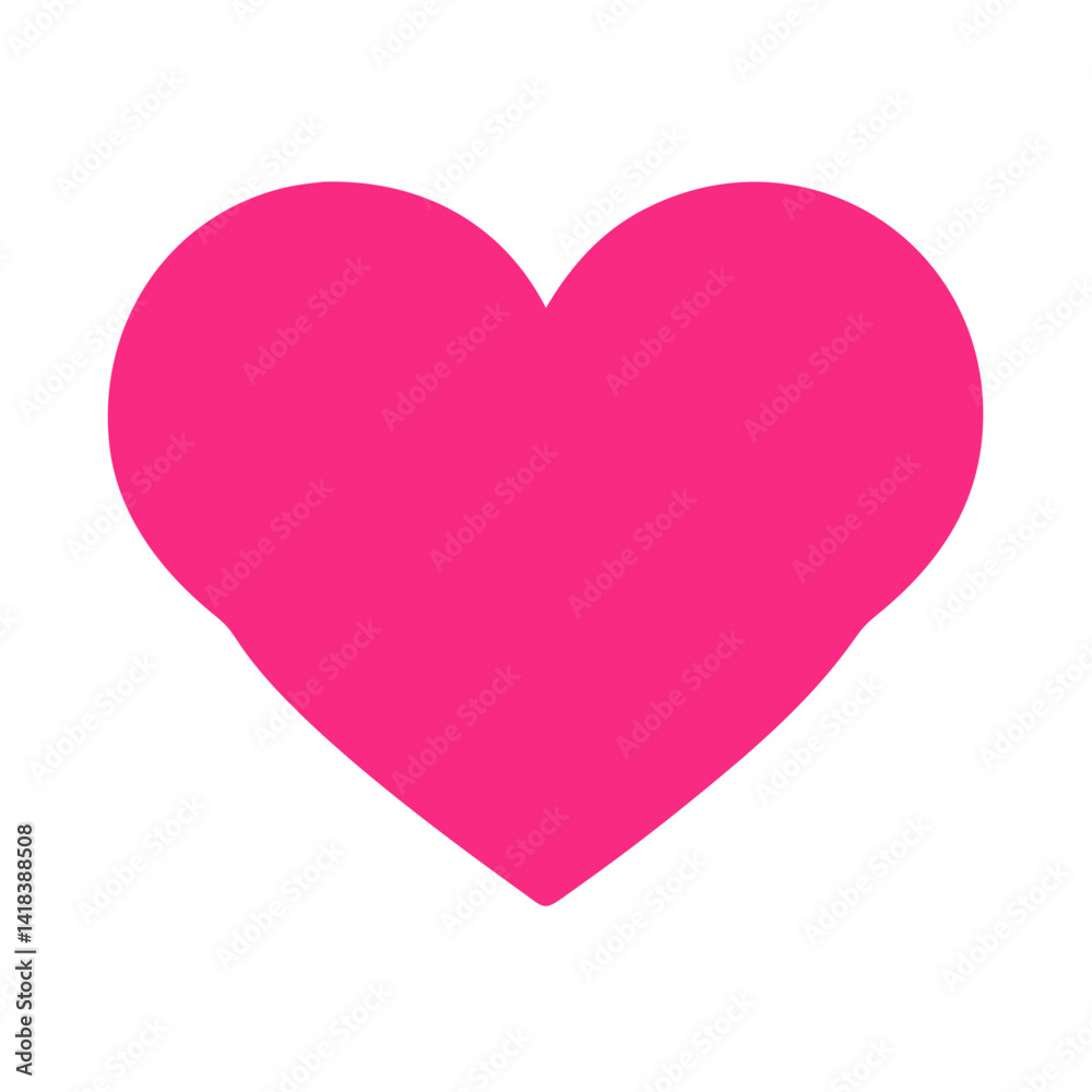 Vibrant Pink Heart Shape Symbolizing Love and Affection in a Playful Design Vibrant Pink Heart Shape Symbolizing Love and Affection in a Playful Design