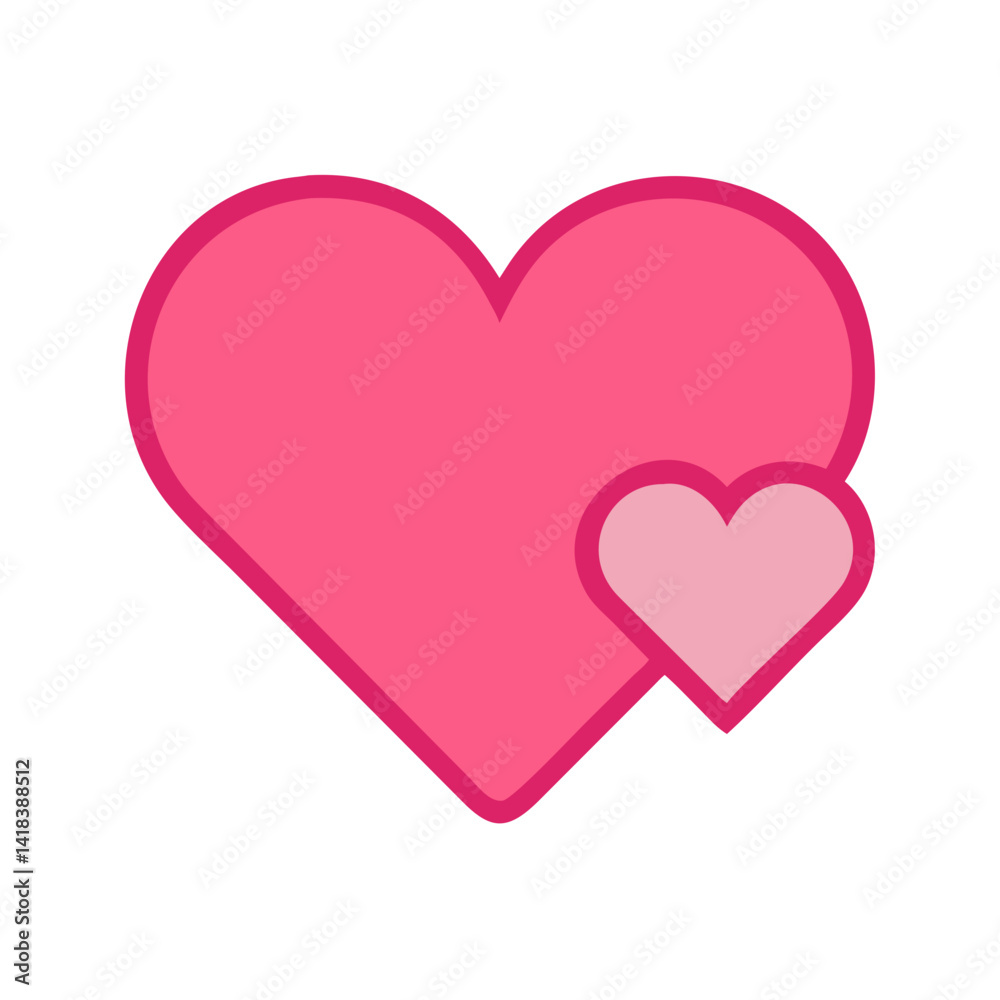 Vibrant Pink Heart Shape Symbolizing Love and Affection in a Playful Design Vibrant Pink Heart Shape Symbolizing Love and Affection in a Playful Design