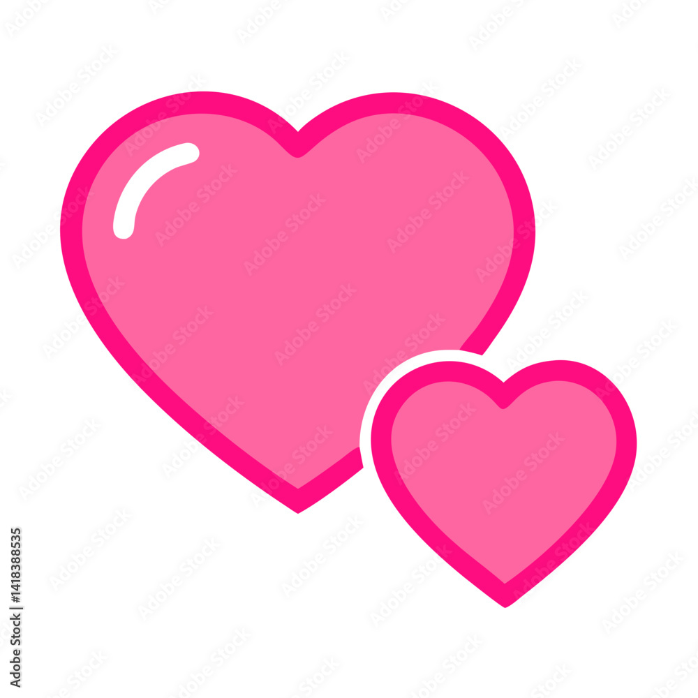 Vibrant Pink Heart Shape Symbolizing Love and Affection in a Playful Design Vibrant Pink Heart Shape Symbolizing Love and Affection in a Playful Design