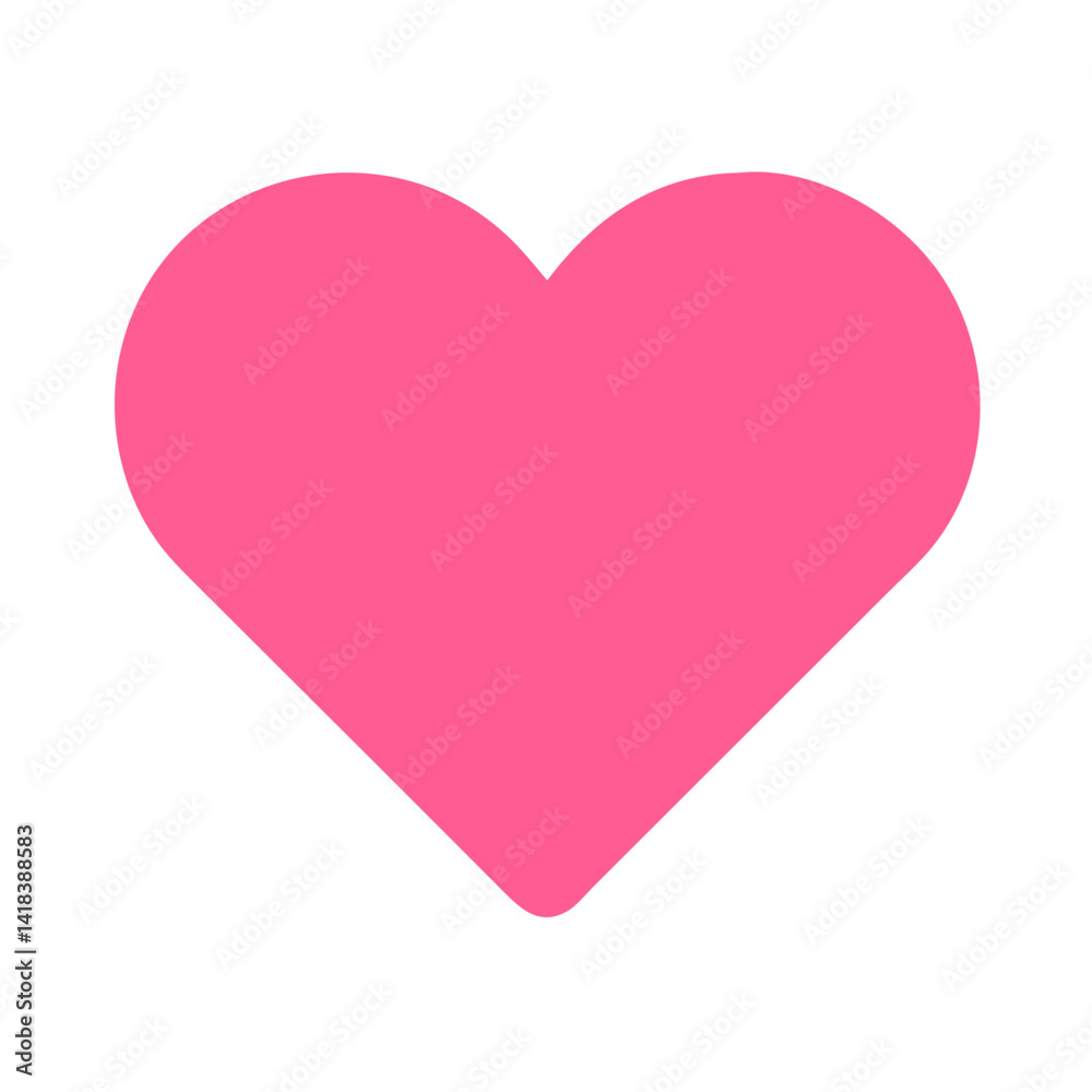 Vibrant Pink Heart Shape Symbolizing Love and Affection in a Playful Design Vibrant Pink Heart Shape Symbolizing Love and Affection in a Playful Design