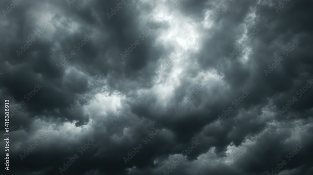 Dramatic and ominous storm clouds fill the sky, hinting at impending rain. Dramatic and ominous storm clouds fill the sky, hinting at impending rain.