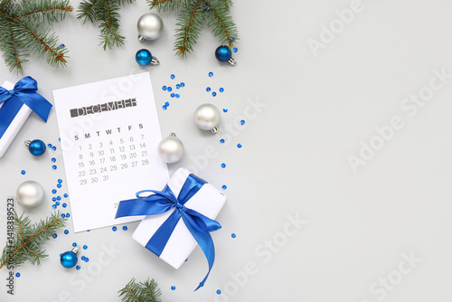 Paper calendar for December...