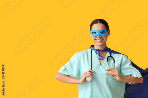 Smiling female doctor in su...