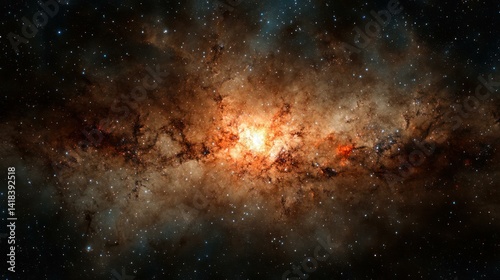 A stunning view of the Milky Way galaxy with bright stars and colorful nebulae.