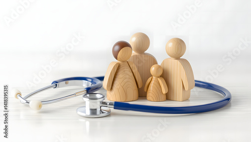 A 3d medical illustration shows a group of people from a business team holding hands together for health and care concepts