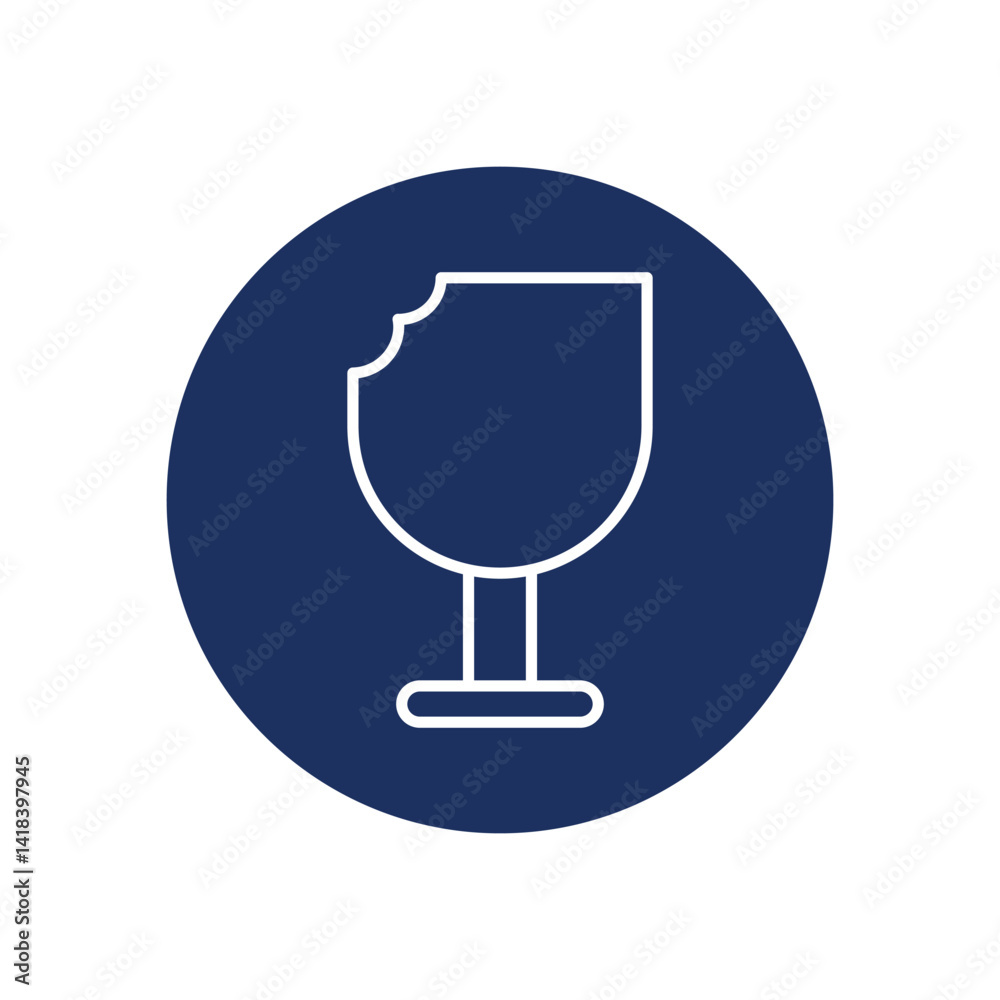 Fragile icon vector stock illustration Fragile icon vector stock illustration