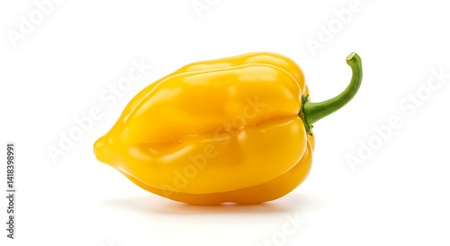 Yellow habanero chili on white background. Mexican food