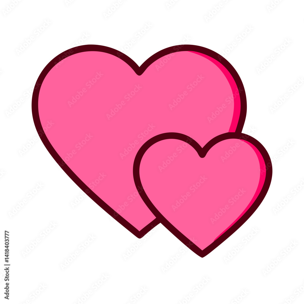 Vibrant Pink Heart Shape Symbolizing Love and Affection in a Playful Design Vibrant Pink Heart Shape Symbolizing Love and Affection in a Playful Design