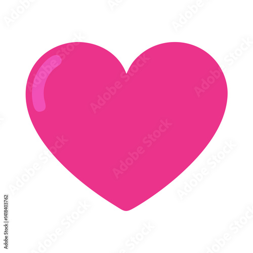 Free Download Vibrant Pink Heart Shape Symbolizing Love and Affection in a Playful Design - GFXLoad