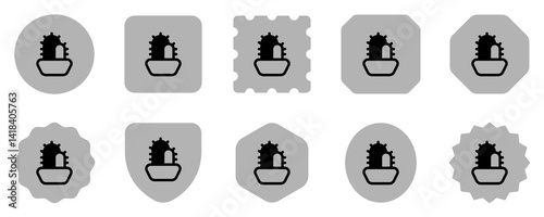 Editable cactus, indoor plant vector icon. Part of a big icon set family. Perfect for web and app interfaces, presentations, infographics, etc