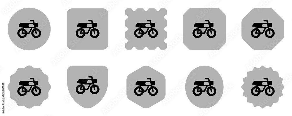 Naklejka premium Editable motorbike vector icon. Vehicles, transportation, travel. Part of a big icon set family. Perfect for web and app interfaces, presentations, infographics, etc