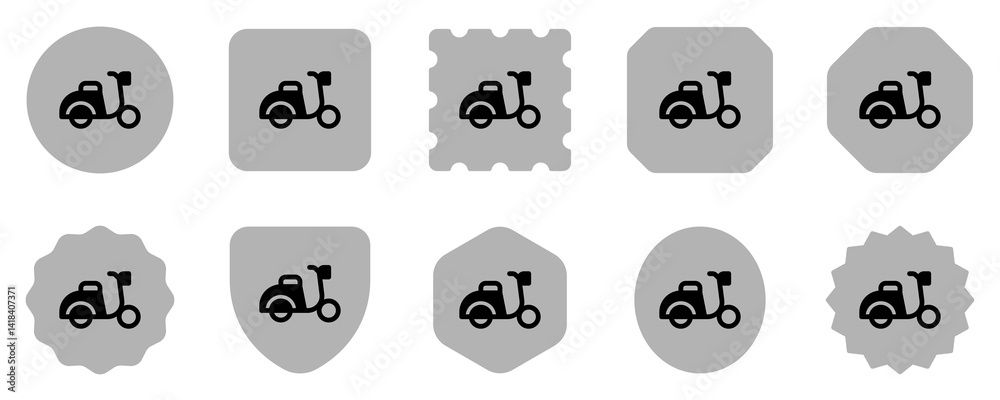 Editable scooter vector icon. Vehicles, transportation, travel. Part of a big icon set family. Perfect for web and app interfaces, presentations, infographics, etc Editable scooter vector icon. Vehicles, transportation, travel. Part of a big icon set family. Perfect for web and app interfaces, presentations, infographics, etc