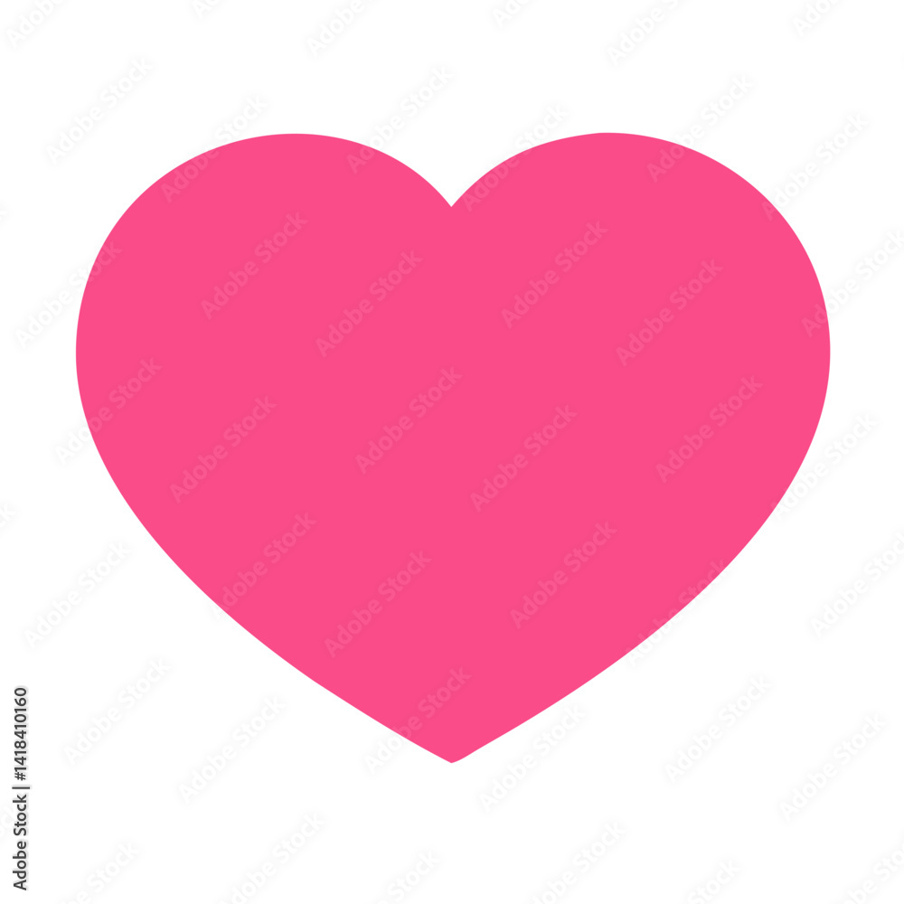 Vibrant Pink Heart Shape Symbolizing Love and Affection in a Playful Design Vibrant Pink Heart Shape Symbolizing Love and Affection in a Playful Design