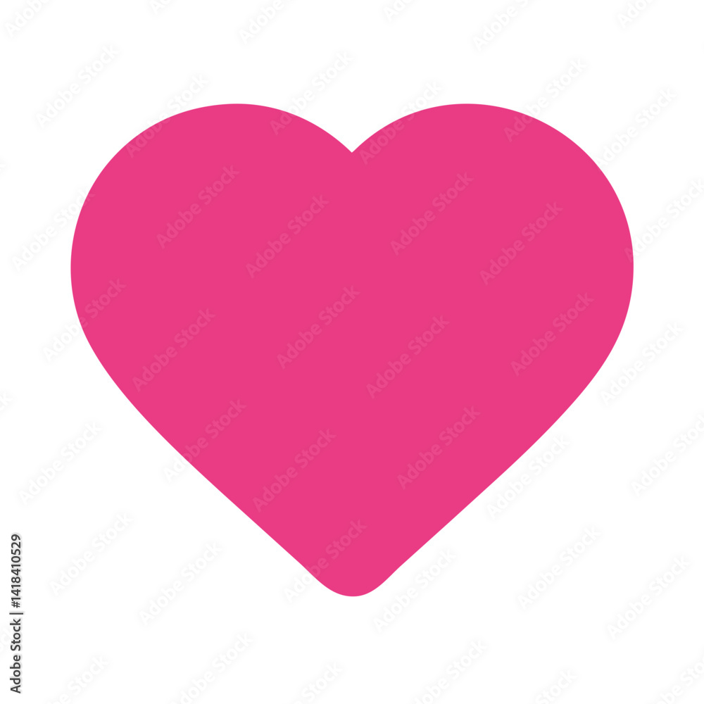 Vibrant Pink Heart Shape Symbolizing Love and Affection in a Playful Design Vibrant Pink Heart Shape Symbolizing Love and Affection in a Playful Design