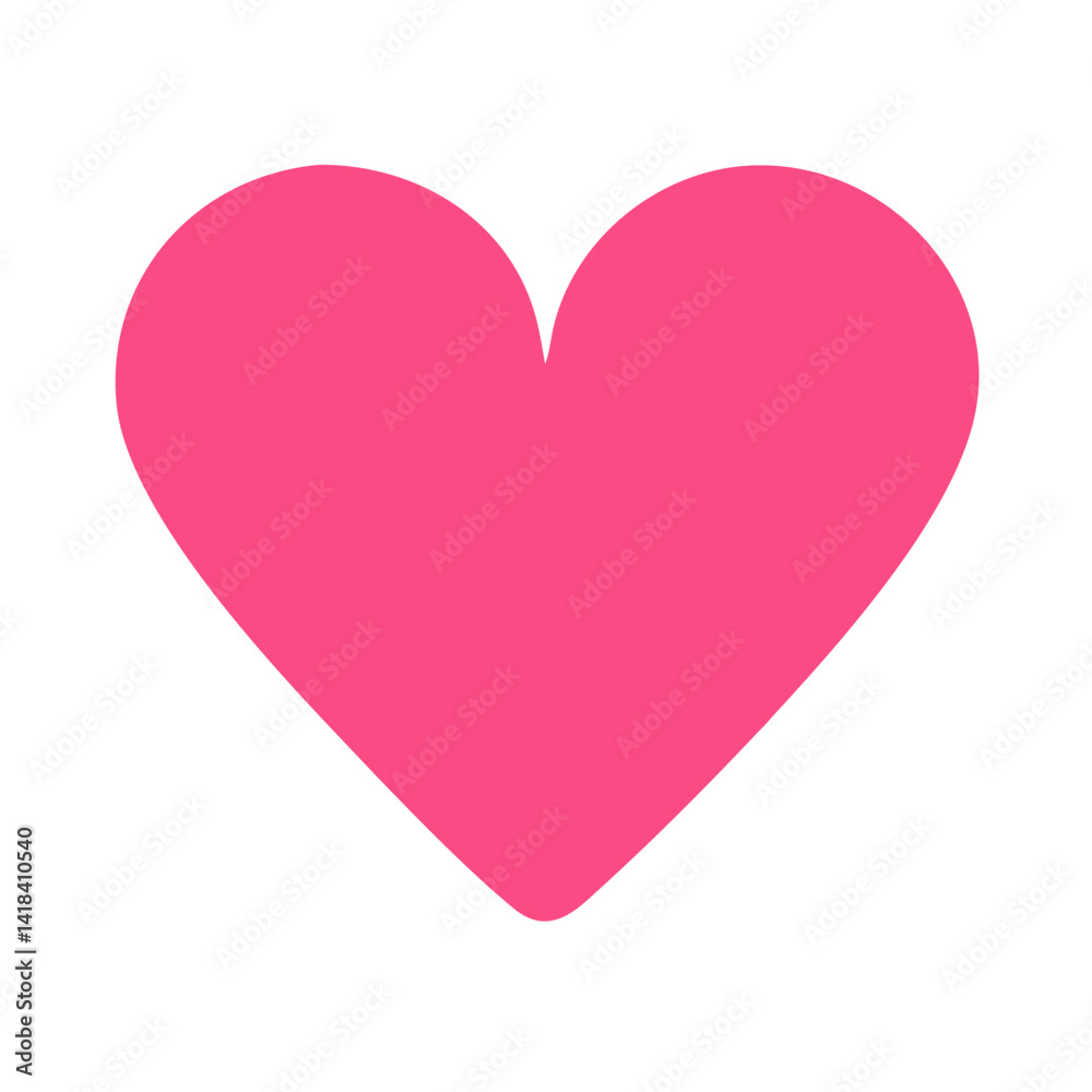 Vibrant Pink Heart Shape Symbolizing Love and Affection in a Playful Design Vibrant Pink Heart Shape Symbolizing Love and Affection in a Playful Design