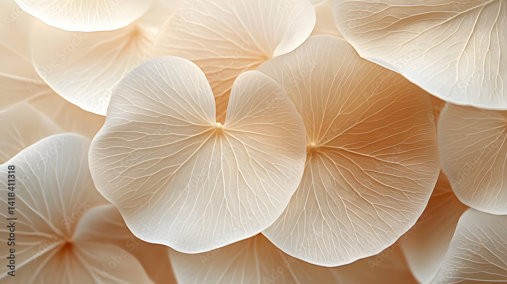 Nature abstract of flower petals, beige transparent leaves with natural texture as natural background or wallpaper. Macro texture, neutral color aesthetic photo with veins of leaf, botanical design. Nature abstract of flower petals, beige transparent leaves with natural texture as natural background or wallpaper. Macro texture, neutral color aesthetic photo with veins of leaf, botanical design.