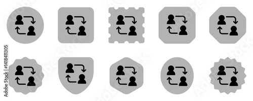 Editable employee turnover, account switch vector icon. Part of a big icon set family. Perfect for web and app interfaces, presentations, infographics, etc