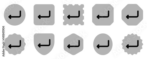 Editable enter, new line, arrow vector icon. Part of a big icon set family. Perfect for web and app interfaces, presentations, infographics, etc