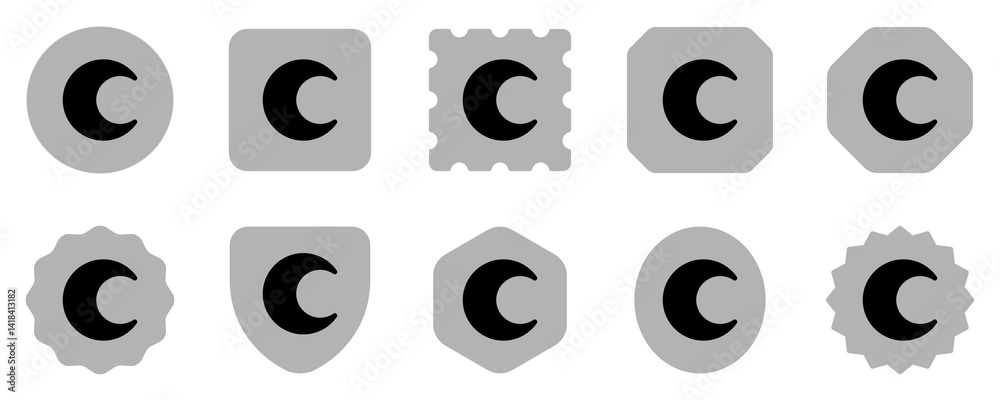 Editable vector crescent moon icon. Part of a big icon set family. Perfect for web and app interfaces, presentations, infographics, etc Editable vector crescent moon icon. Part of a big icon set family. Perfect for web and app interfaces, presentations, infographics, etc