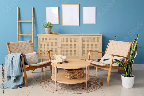 Comfortable armchairs, coff...