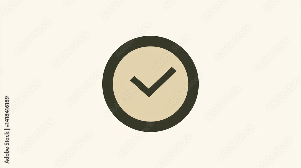 Approval Checkmark Icon Simple Minimalist Design for Confirmation and Validation Purposes Approval Checkmark Icon Simple Minimalist Design for Confirmation and Validation Purposes