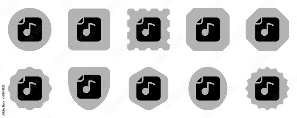 Editable vector music file icon. Part of a big icon set family. Perfect for web and app interfaces, presentations, infographics, etc Editable vector music file icon. Part of a big icon set family. Perfect for web and app interfaces, presentations, infographics, etc