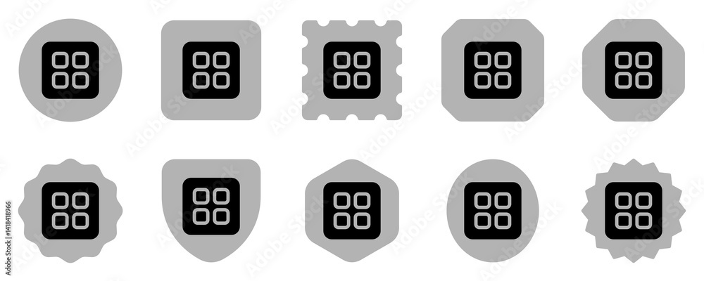 Editable vector app drawer icon. Part of a big icon set family. Perfect for web and app interfaces, presentations, infographics, etc Editable vector app drawer icon. Part of a big icon set family. Perfect for web and app interfaces, presentations, infographics, etc