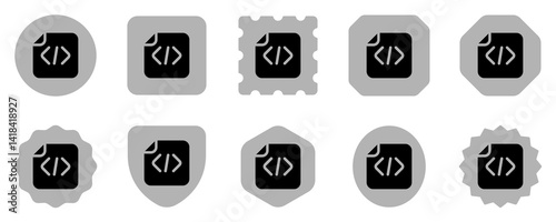Editable vector html css file icon. Part of a big icon set family. Perfect for web and app interfaces, presentations, infographics, etc