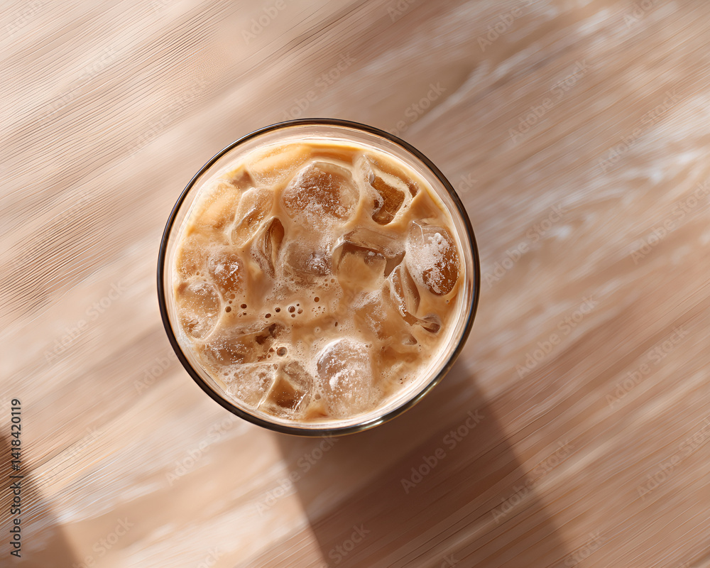 Chilled vanilla rooibos latte with almond milk Chilled vanilla rooibos latte with almond milk