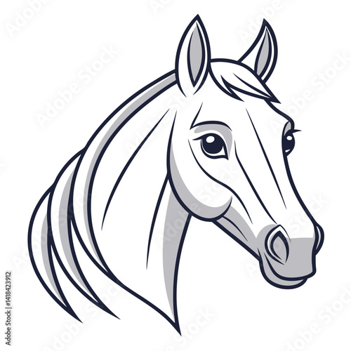 Simple horse head drawing