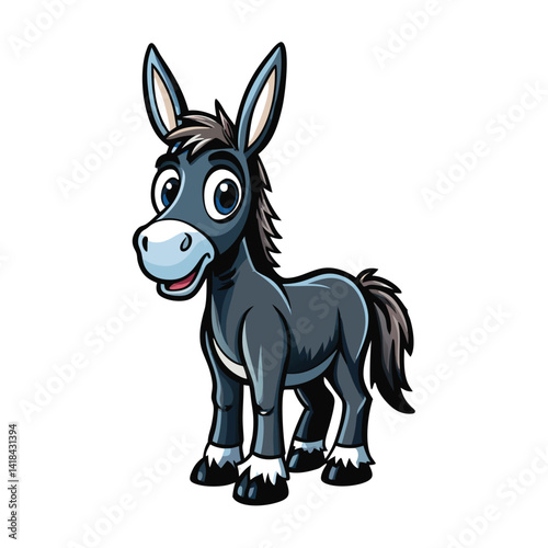 Cute cartoon donkey (2)