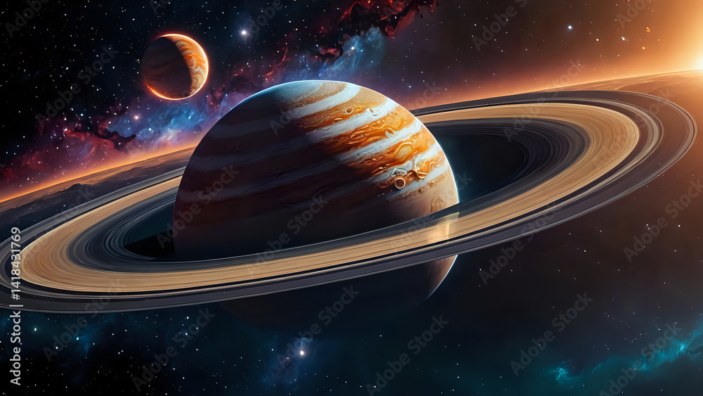 Naklejka premium Abstraktion Planet der Erinnerungen 16x9. Hintergrund für das Design 1.