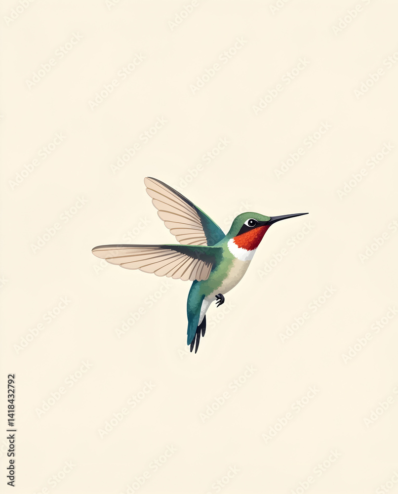 Fototapeta premium Pastel Hover Bird