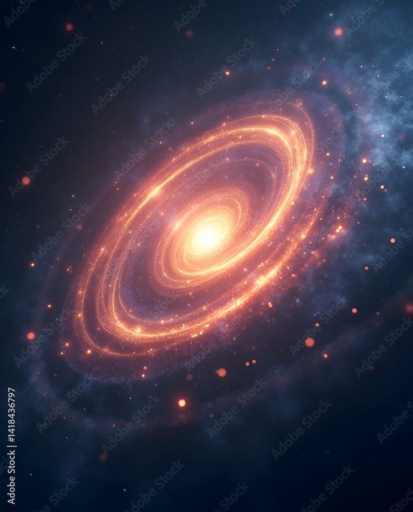 Obraz premium Radiant Spiraling Quasar