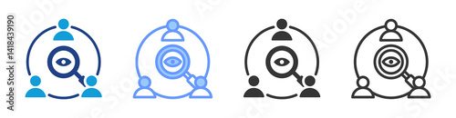 Transparency icon set multiple style collection