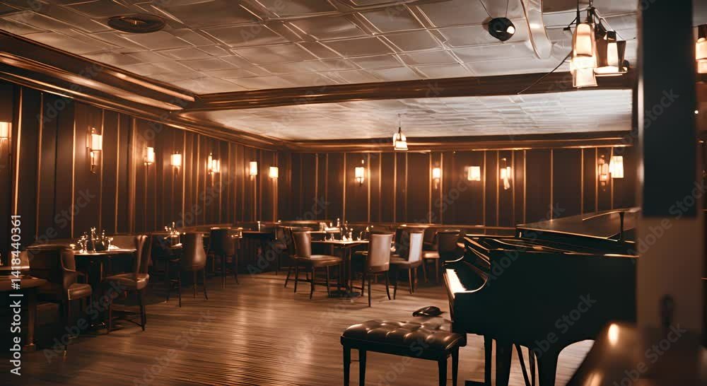 Interior of a jazz club 4K