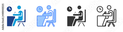Written Exams icon set multiple style collection