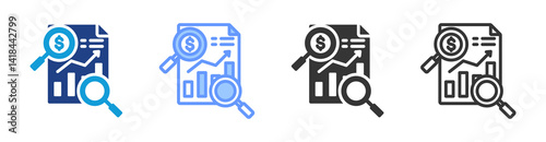 Due Diligence icon set multiple style collection
