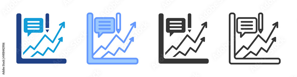 Stock Symbol icon set multiple style collection Stock Symbol icon set multiple style collection
