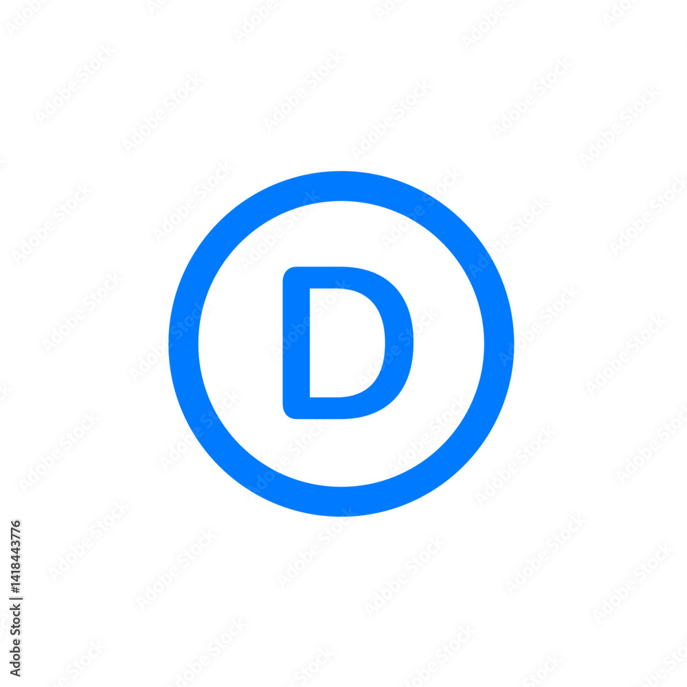 Letter D Circle Letter D Circle