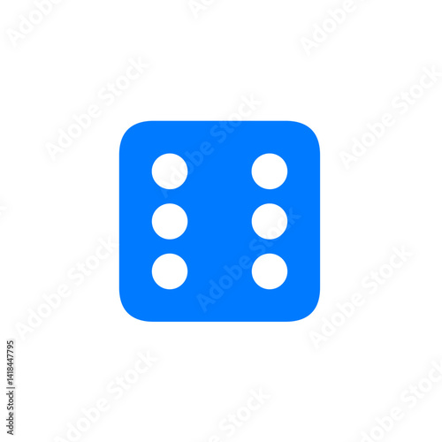 Die Face Six Filled Icon