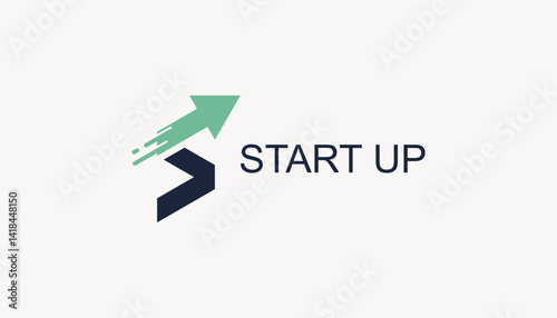 Arrow with letter s logo, arrow and fast logo vector icon template