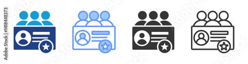 Group Membership icon set multiple style collection